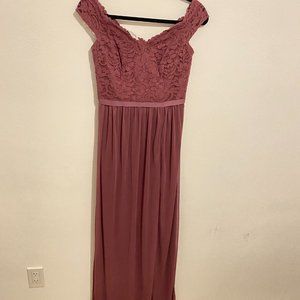 David’s Bridal Chianti Color Bridesmaid Dress